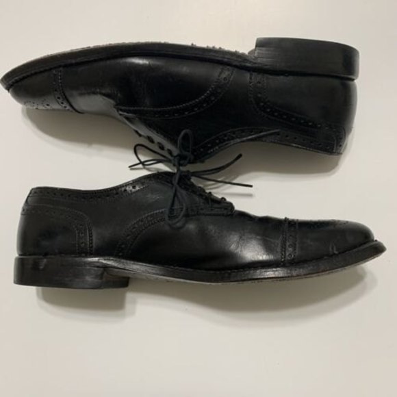 Allen Edmonds Sanford Oxfords Cap Toe Black Leather Men's Dress Shoes Size 9.5 D - Picture 4 of 12